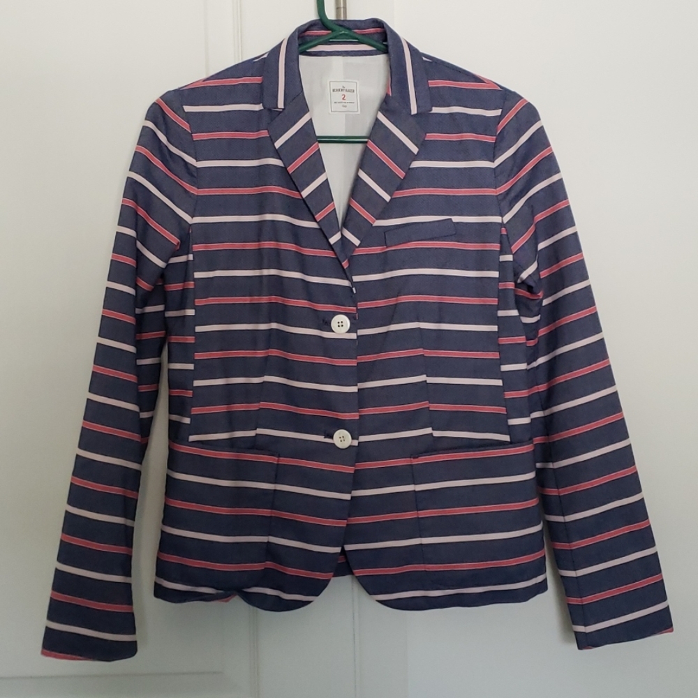 Blue and pink blazer